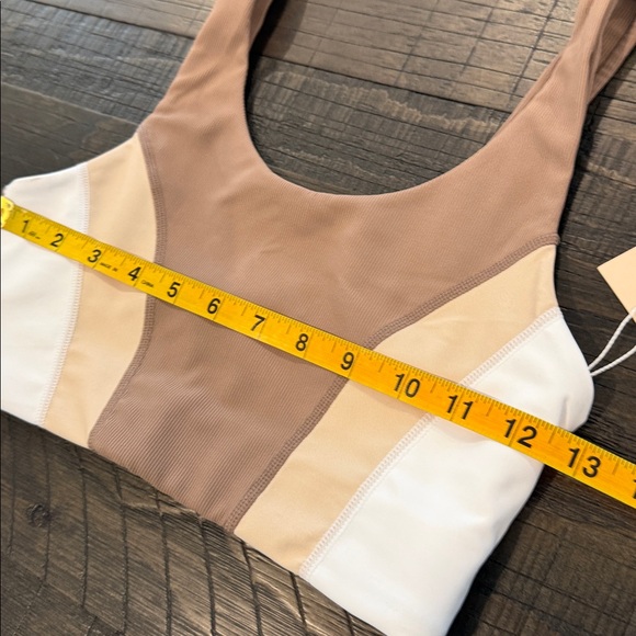 WILO The Label 2 Piece Sports Bra and Leggings Brown High Waist Stripe Ribbed S - Picture 15 of 16